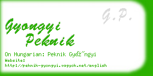 gyongyi peknik business card